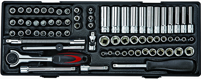 JTC-K2736 1/4"DR.73PCS SOCKET COMBINATION SET